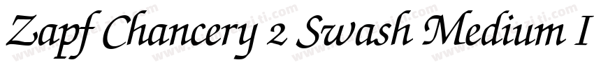 Zapf Chancery 2 Swash Medium Italic字体转换